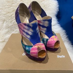 Christian Louboutin Poitou Bazin Cutout Bootie